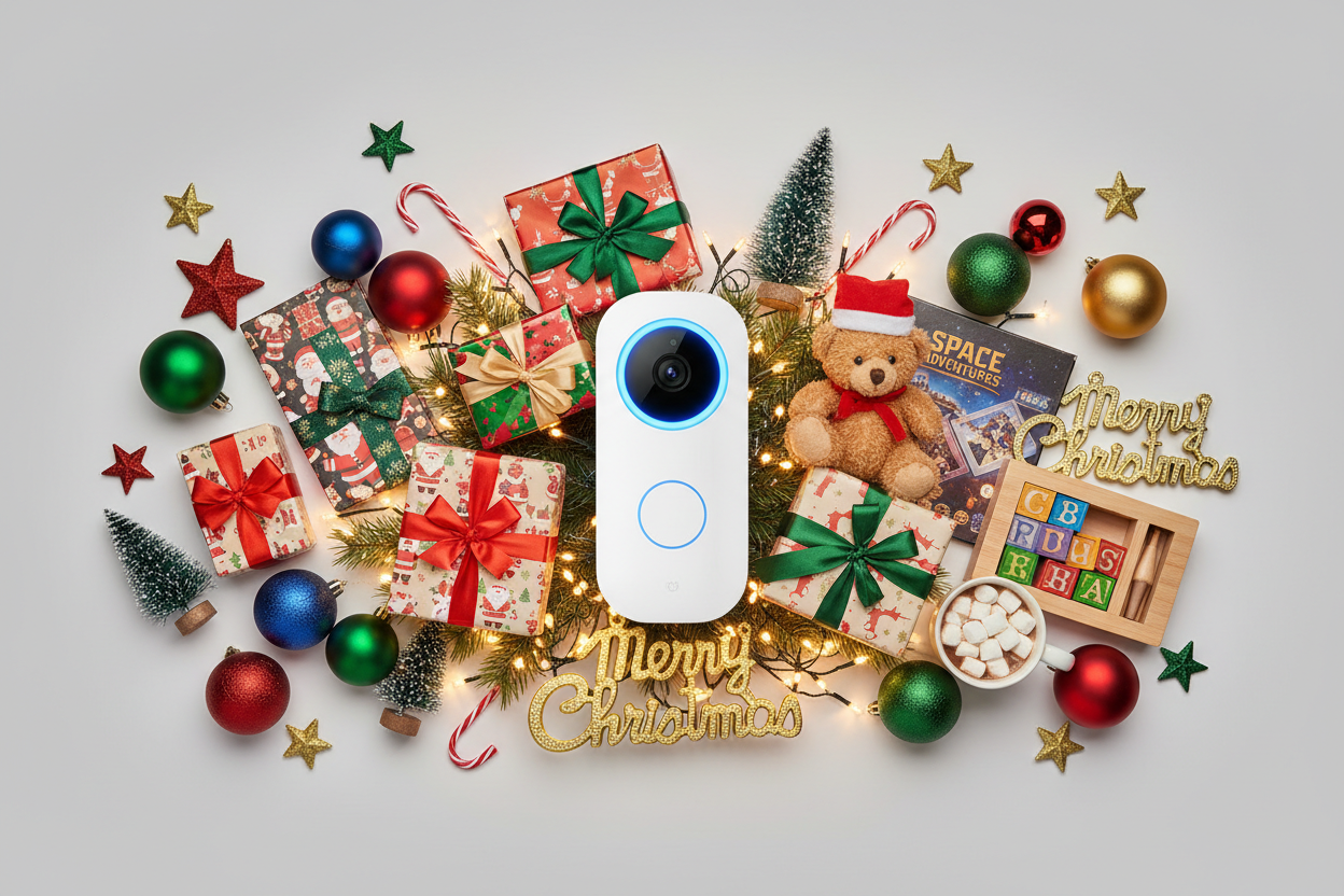 A image with more products like a collage that fit in there. For example wireless doorbells, christmas decorations, gifts for childre